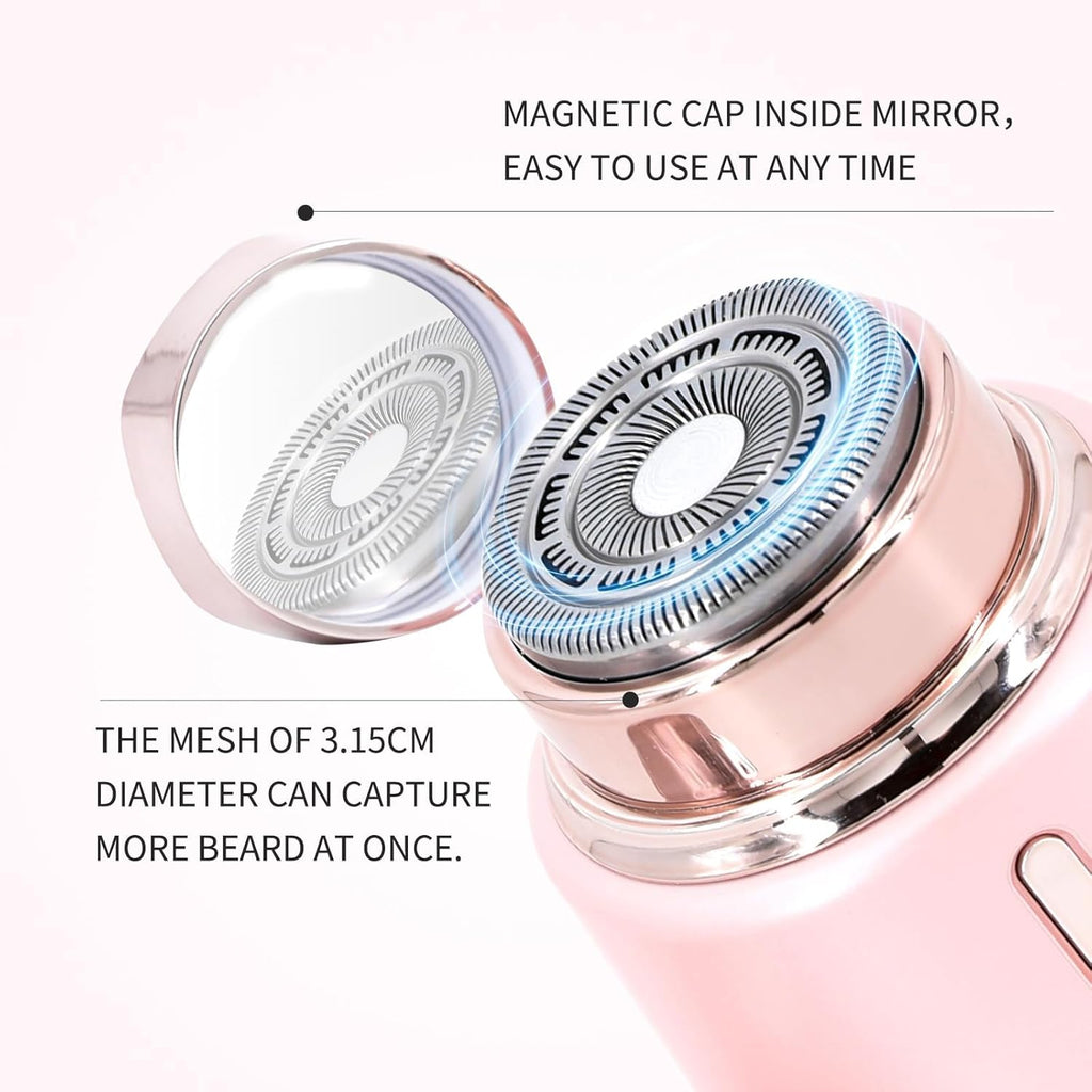 Painless Facial Hair Remover, Rechargeable Device for Women'S Face, Legs, Lips - Safe and Pink