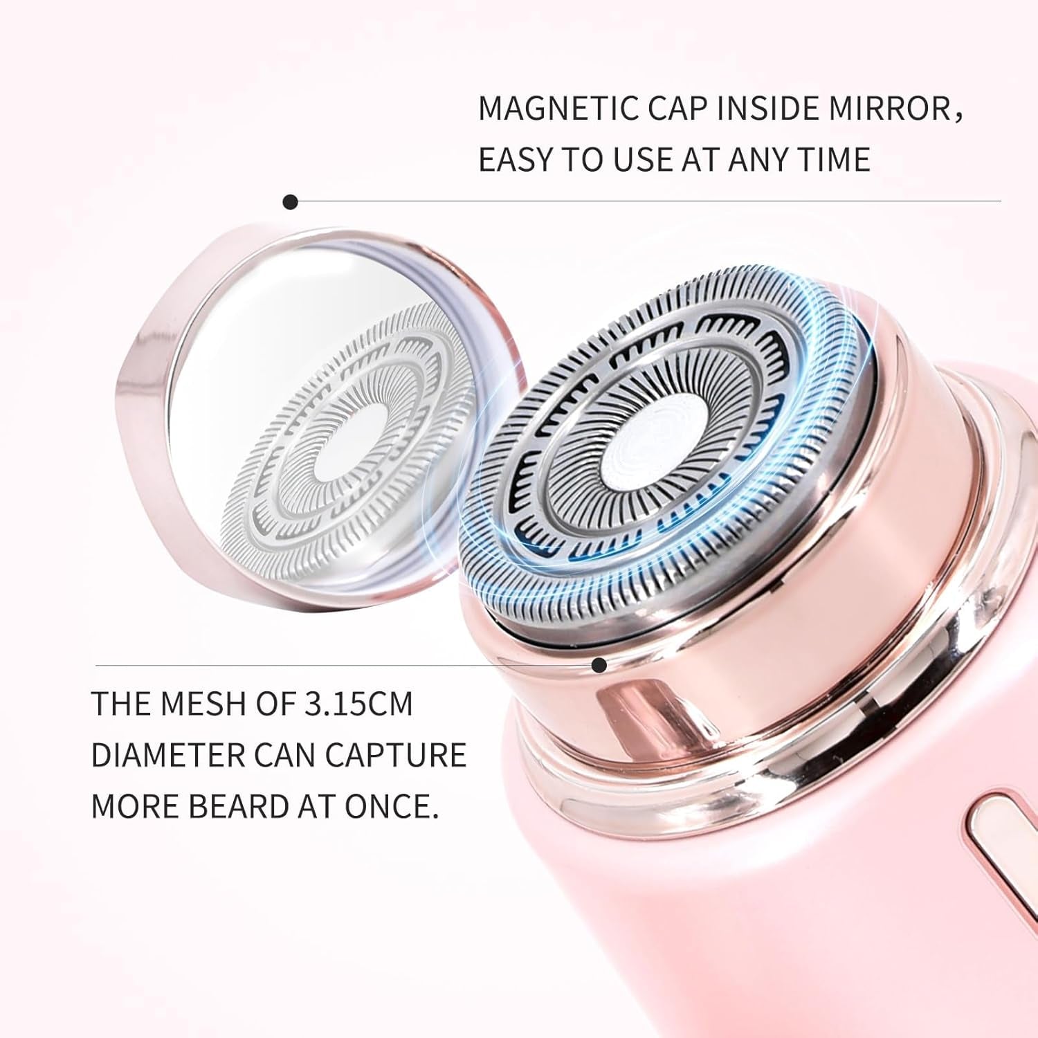 Painless Facial Hair Remover, Rechargeable Device for Women'S Face, Legs, Lips - Safe and Pink