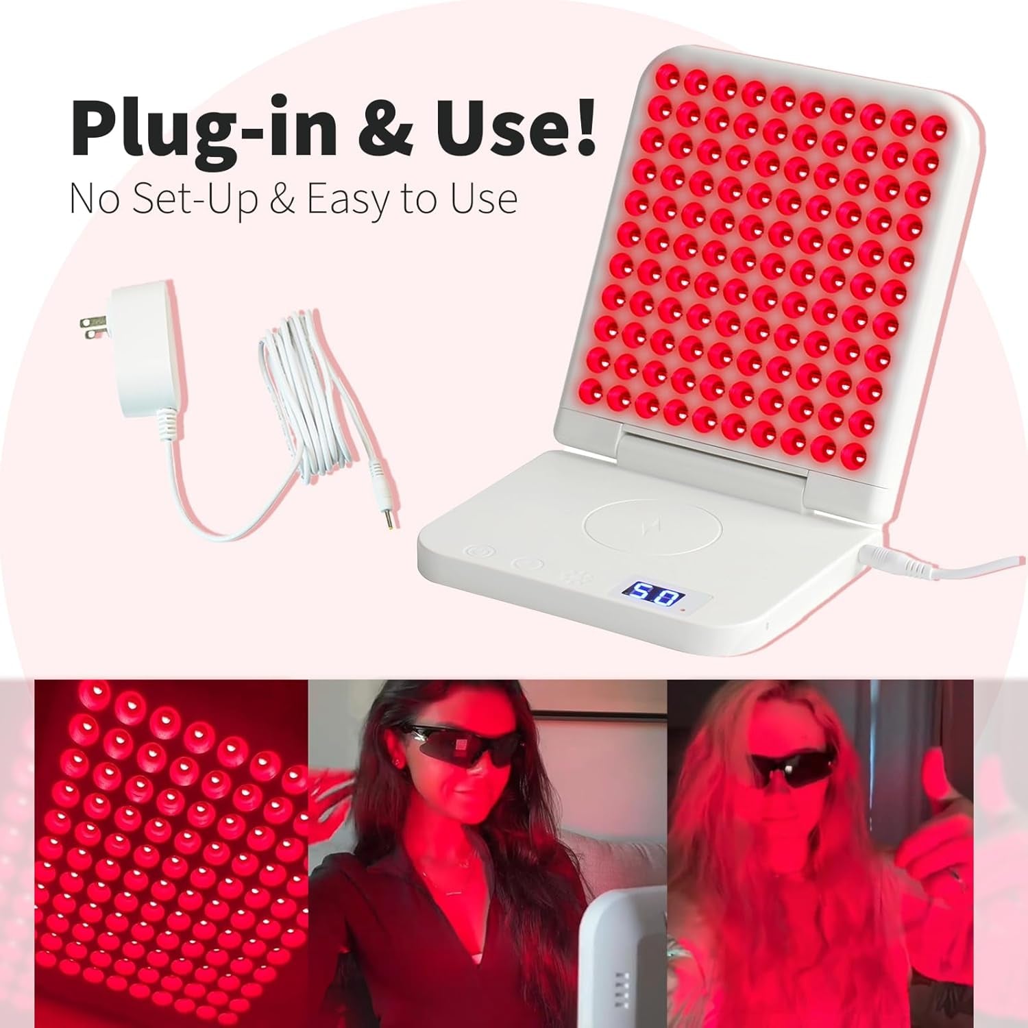 Red Light Therapy Lamp, Powerful 110 Leds with Infrared Light, 1X660Nm & 850Nmx2 Deep Tissue Heating, near Infrared Healing Supports 110-240V with Timer