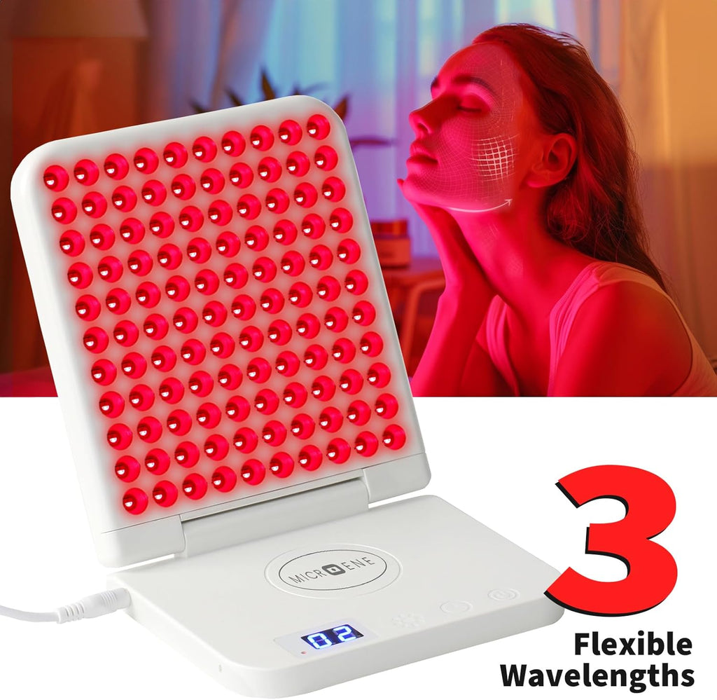 Red Light Therapy Lamp, Powerful 110 Leds with Infrared Light, 1X660Nm & 850Nmx2 Deep Tissue Heating, near Infrared Healing Supports 110-240V with Timer