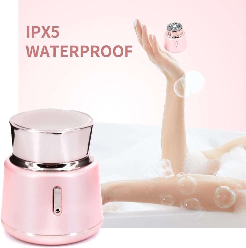 Painless Facial Hair Remover, Rechargeable Device for Women'S Face, Legs, Lips - Safe and Pink