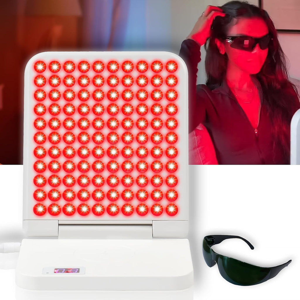 Red Light Therapy Lamp, Powerful 110 Leds with Infrared Light, 1X660Nm & 850Nmx2 Deep Tissue Heating, near Infrared Healing Supports 110-240V with Timer