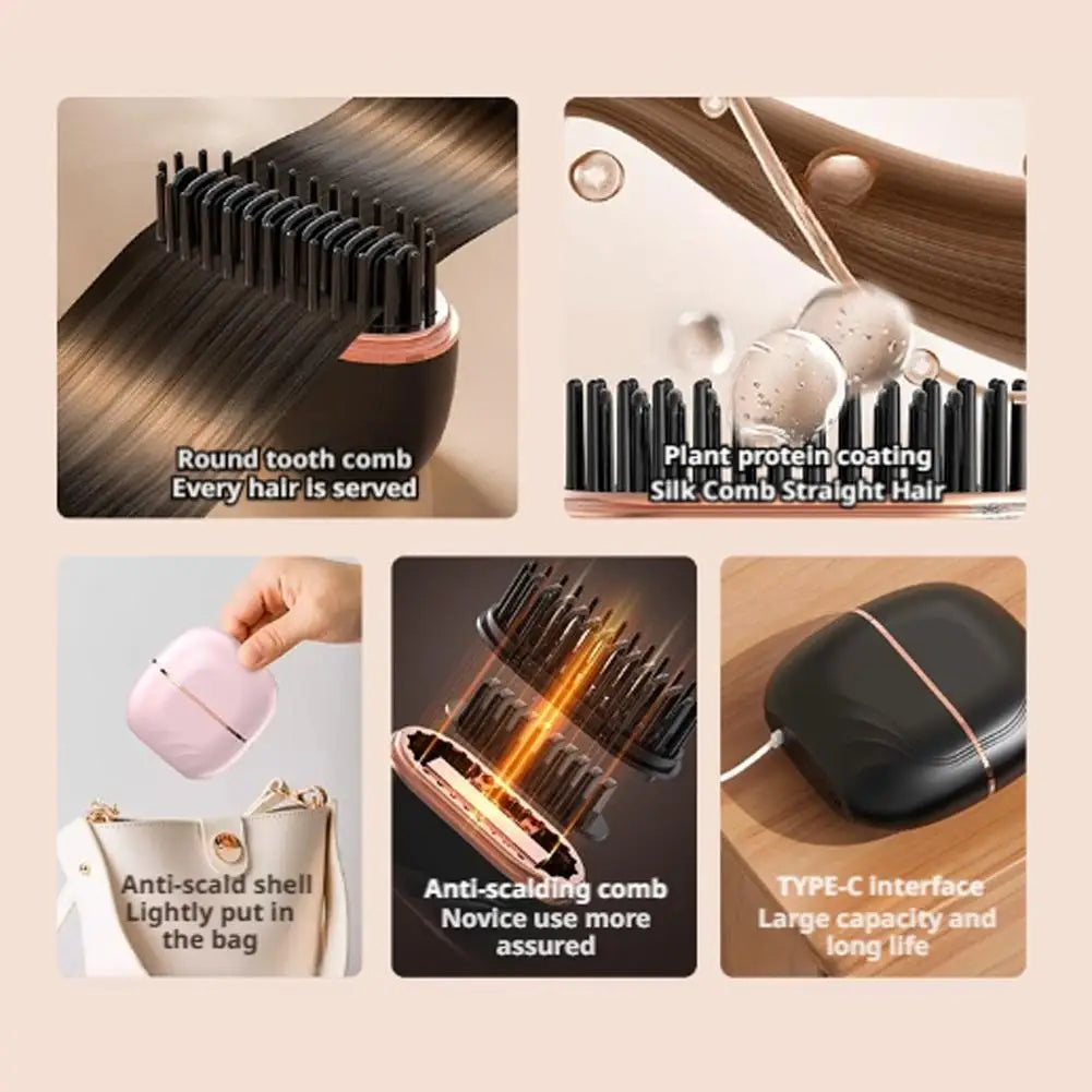 Anti-Scald Shell Hair Straightener