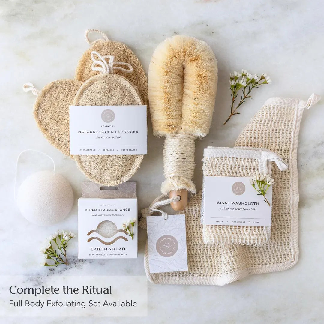 Vegan Dry Brush with Handle | Eco-Friendly, Sisal Body Brush