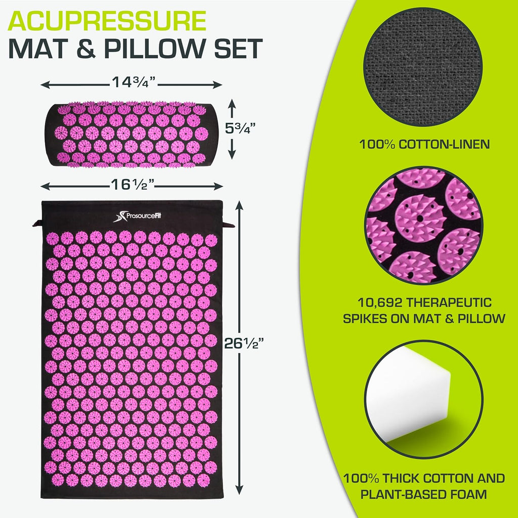 Acupressure Mat and Pillow Set 