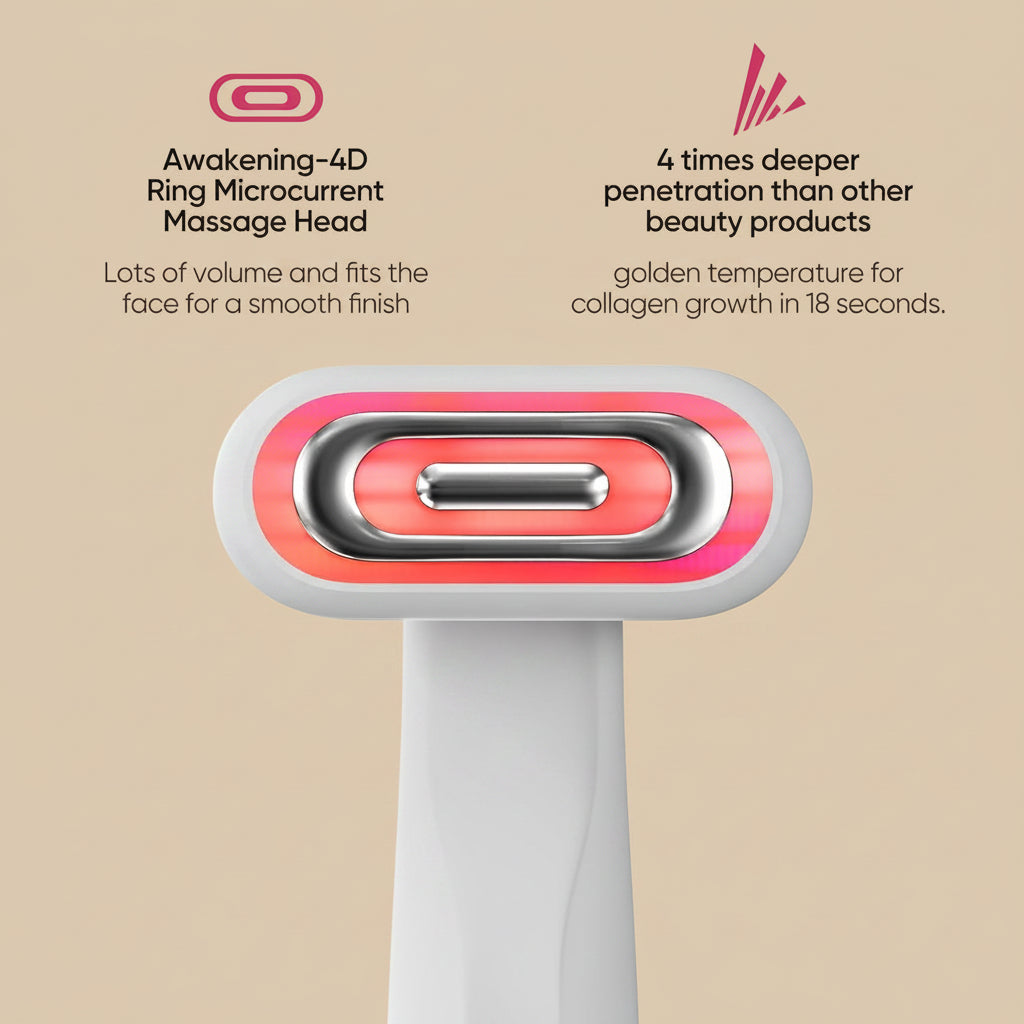 SMOOTHGLOW 2.0 PRO Awakening-4D 9-In-1 Red Light Therapy for Face, Home Radiant Renewal Facial Wand, LED Light Therapy Wand for Face Lift, Firm, Anti-Aging Wrinkle, Rejuvenation, Gift Set for Women