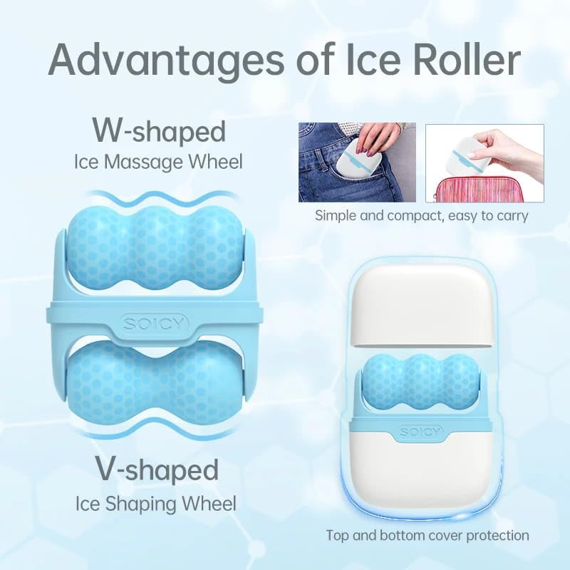 Ice Roller Face Massagers Cold Massage for Body Eyes Face Skin Care Tools,Cooling Roller Massager