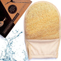 100% Natural Exfoliating Loofah Mitt, a Shower Loofah Glove Crafted with Eco-Friendly Egyptian Loofa, Lufas for Women and Men, Luffa Bath Sponge Exfoliator Skin Wash, Cream